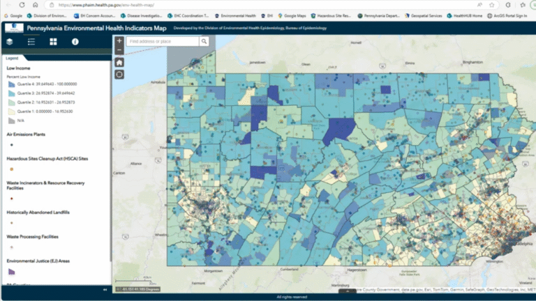 Introducing the PA Environmental Health Indicators Map