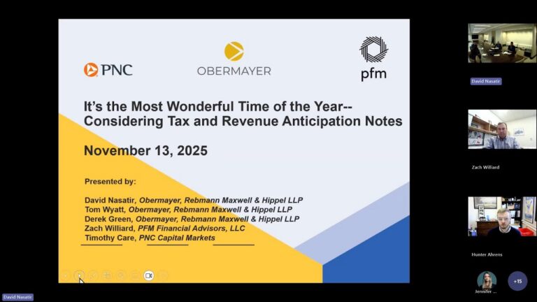 Figuring Out Priorities in a Municipal Budget & Getting a Tax Anticipation Note To Carry You Through